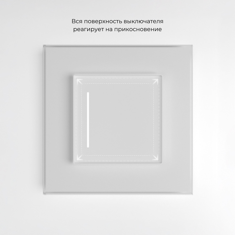 Умный сенсорный выключатель одноклавишный (белый) W4513001