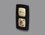MO611010 Комплект механизма розетки OMEGA Шампань 2USB A+C 20W (быстрая зарядка) QUANT (OP6110, VM177)
