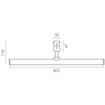 270547 Светильник 48V линейный DUE HERMES 20W 1760LM 130G ЧЕРНЫЙ 4000K