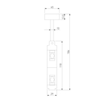 Esthetic Magnetic Декоративная стойка двойная 184 мм 85144/00
