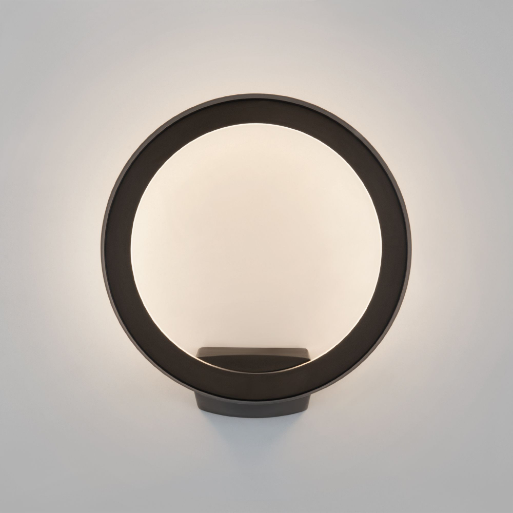 Уличный настенный светодиодный светильник Ring IP54 1710 TECHNO LED черный