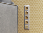 MA609010 Комплект механизма электрической розетки ALFA Шампань 2USB A+A 18W (быстрая зарядка) с/з QUANT (AP6090, VM155)