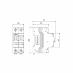 Автоматический выключатель 2P 25 A C 6 кА W902P256