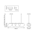 637083 Люстра CORINTO 40W LED 2850LM ЗОЛОТО 3000K IP20