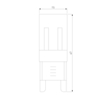 Светодиодная лампа JCD 3W 220V 3300K G9 BLG906