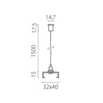 504176-FR2 Подвес скрытый тип D треку 5040xx-(F)/(R) QUATTRO 1,5 м БЕЛЫЙ