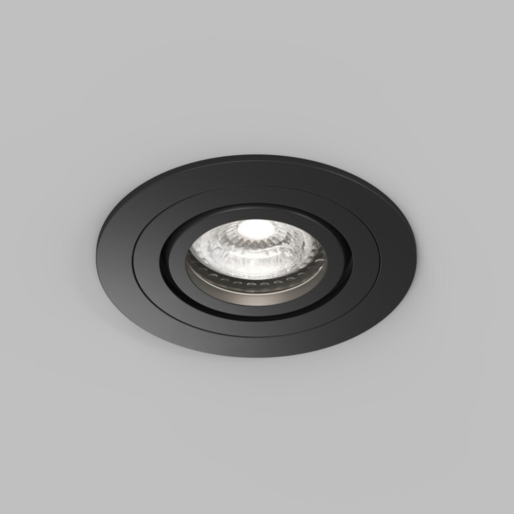 Встраиваемый влагозащищённый светильник HYDRO, IP44, до 15 Вт LED, GU10, алюминий, чёрный