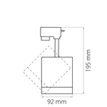 301272 Светильник для 1-фазного трека CANNO LED 15W 960LM 30G ЧЕРНЫЙ 3000K IP20