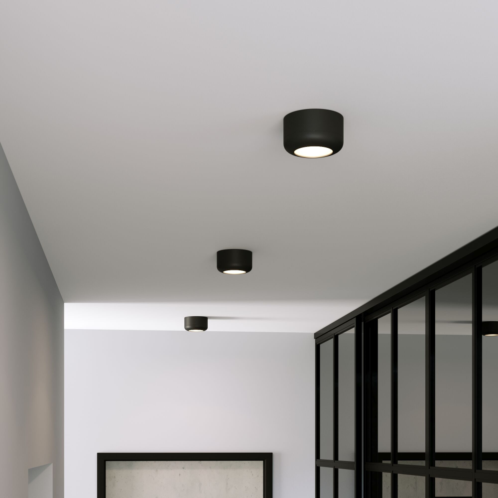 Светильник потолочный светодиодный 15W 4000K чёрный 25046/LED