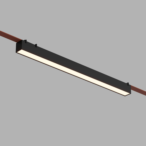 Купить DK5577-BK Cветильник для трека-ремня Belty, серия Linear, со светодиодом, L642*W40*H45мм, 48V DC, 24W, RA90, 120°, 3000K, IP20, черный, алюминий