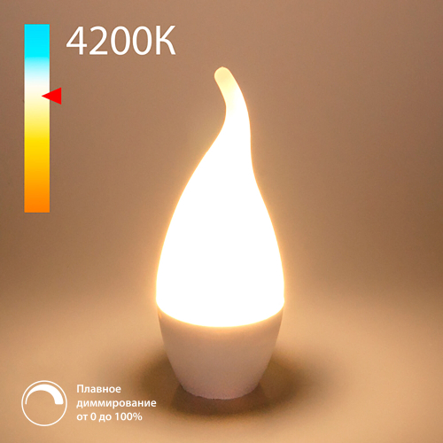 Купить Светодиодная лампа "Свеча на ветру" Dimmable CW35 7W 4200K E14 BLE1450