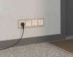 MA209010 Комплект механизма электрической розетки ALFA Жемчуг 2USB A+A 18W (быстрая зарядка) с/з QUANT (AP2090, VM155)
