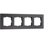 Рамка из стекла на 4 поста Senso черный soft-touch W0043108