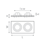 i5290606 Светильник INTERO 16 Double QUADRO (217529+217606+217606)