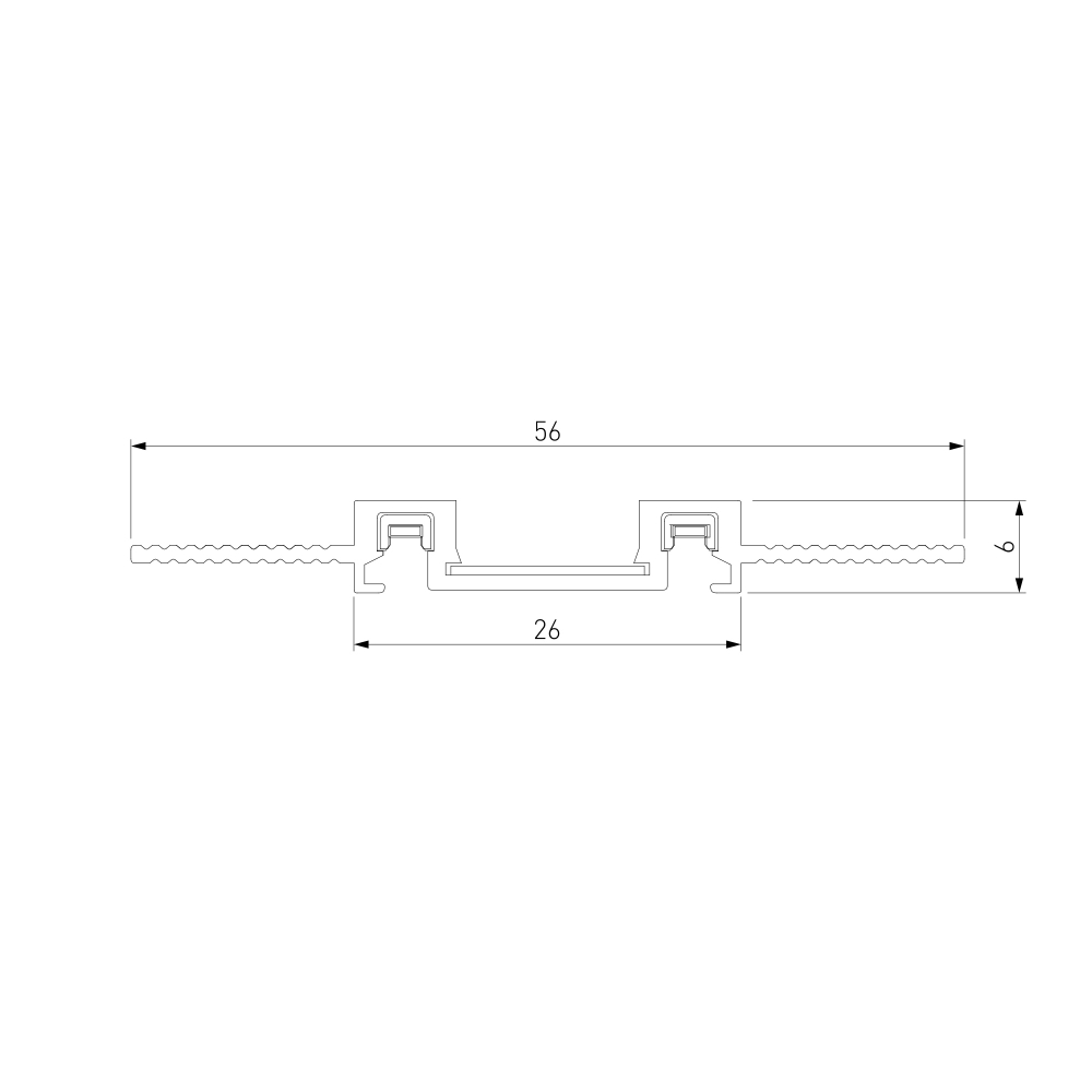 Шинопровод встраиваемый (2м) Flat Magnetic 85130/00