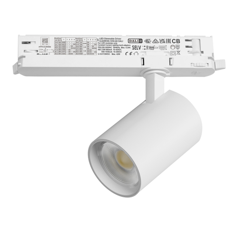 Купить A5246DALI Светильник ALTA BASE для трековой системы Quattro с управлением DALI LED 24W 3040LM 24G БЕЛЫЙ 4000K с адаптером (215246 + 594066)