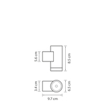 350609 Светильник PARO 1xGU10 СЕРЫЙ IP65