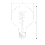 Филаментная светодиодная лампа Dimmable G95 5W 2700K E27 тонированная BLE2747
