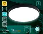 FZ1206 BK черный IP54 27W 5000K D370*60 (без ПДУ)