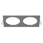 217529 Рамка INTERO 16 Double QUADRO СЕРЫЙ