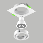 011615 Светильник SINGO BASE Quad X1 MR16 БЕЛЫЙ
