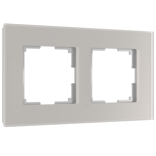 Купить Рамка из стекла на 2 поста Senso дымчатый soft-touch W0023117