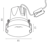 074246 Светильник SPIRA LED 12W 720LM 24G БЕЛЫЙ 4000K