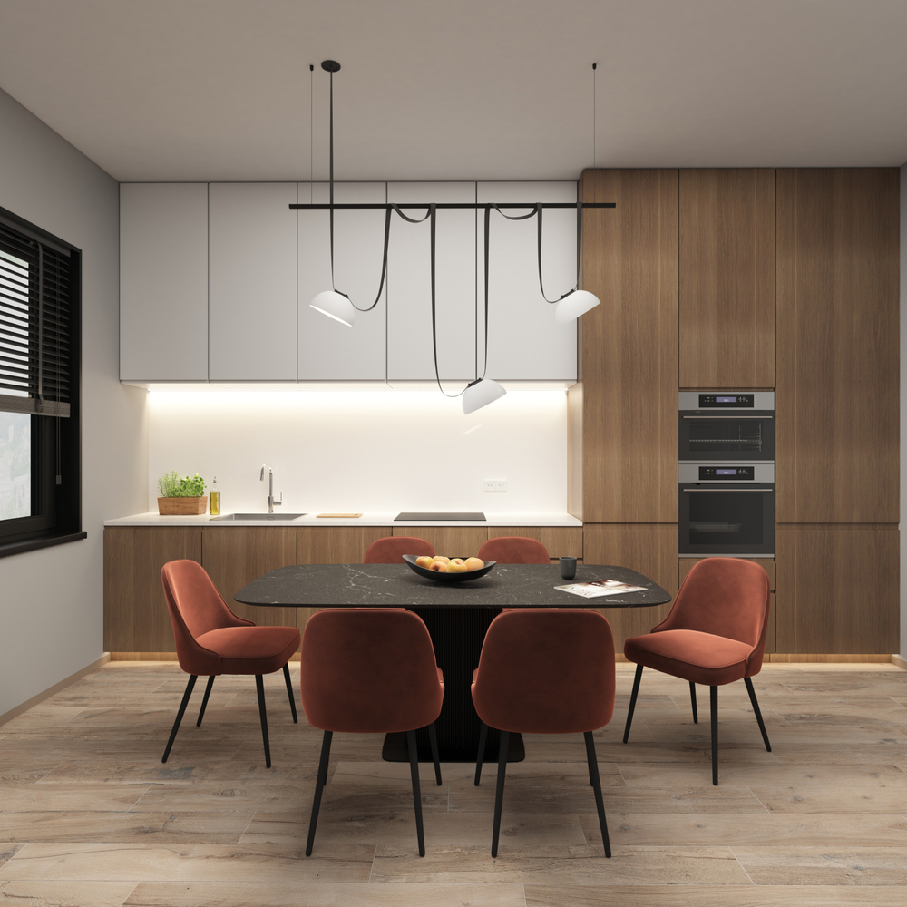 DK5660-WH+BK Cветильник для трека-ремня Belty Smart, серия Flow, со светодиодом, D220*H117мм, 48V DC, 24W, RA90, 120°, 3000-5700K, IP20, белый с черным, алюминий