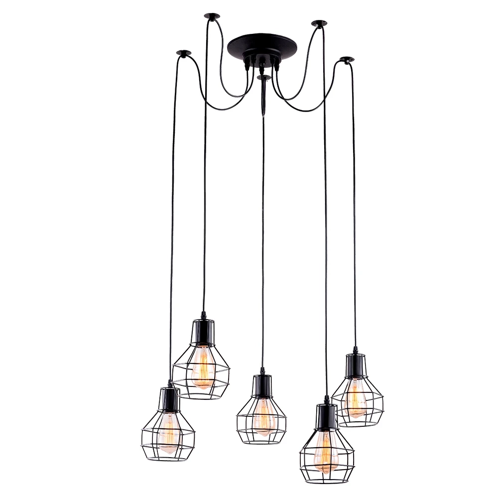 Подвесная люстра Arte Lamp SPIDER A1109SP-5BK