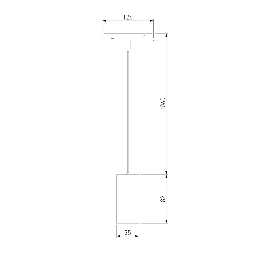 Slim Magnetic Трековый подвесной светодиодный светильник 7W 4200K Amend чёрный 85518/01 85518/01