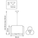 811132 Подвес PITTORE 3х40W E27 ЗОЛОТО