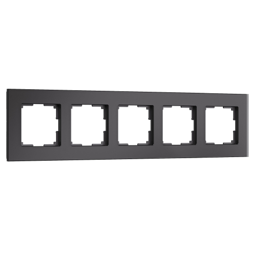 Купить Рамка из стекла на 5 постов Senso черный soft-touch W0053108