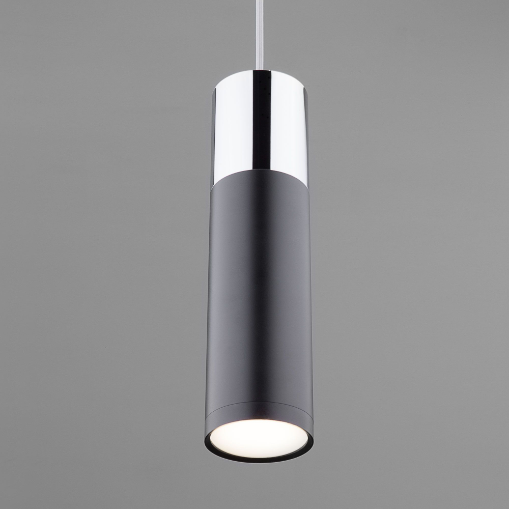 LED светильник подвесной в стиле лофт 50135/1 LED хром/черный