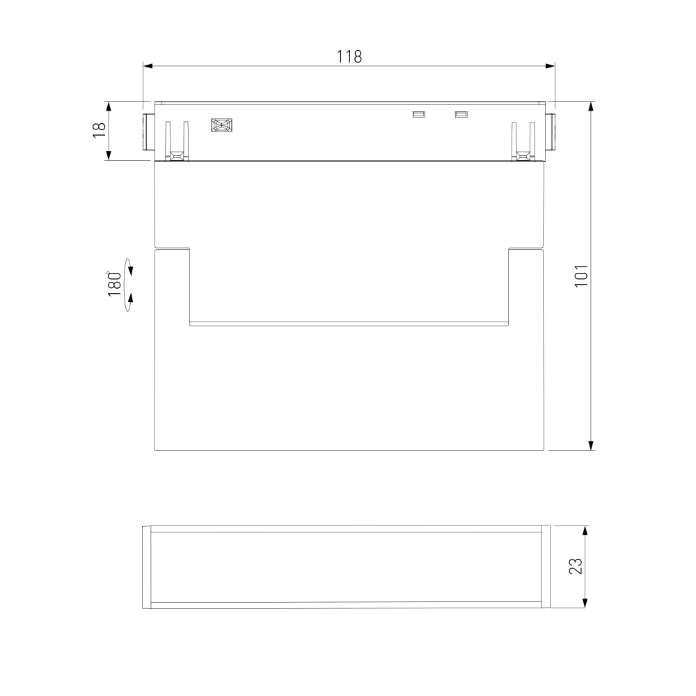 Умный трековый светильник 6W 2700-6500K Dim Kos Slim Magnetic 85081/01