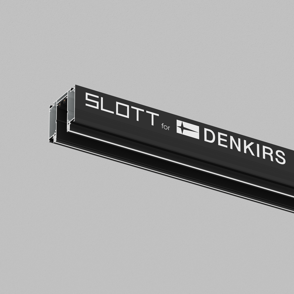 TR2014-BK Профиль-трек SLOTT for DENKIRS SMART, для натяжных потолков, 2 м, алюминий, черный