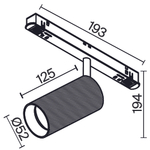 Трековый светильник Technical TR097-2-12W3K-M-BMG