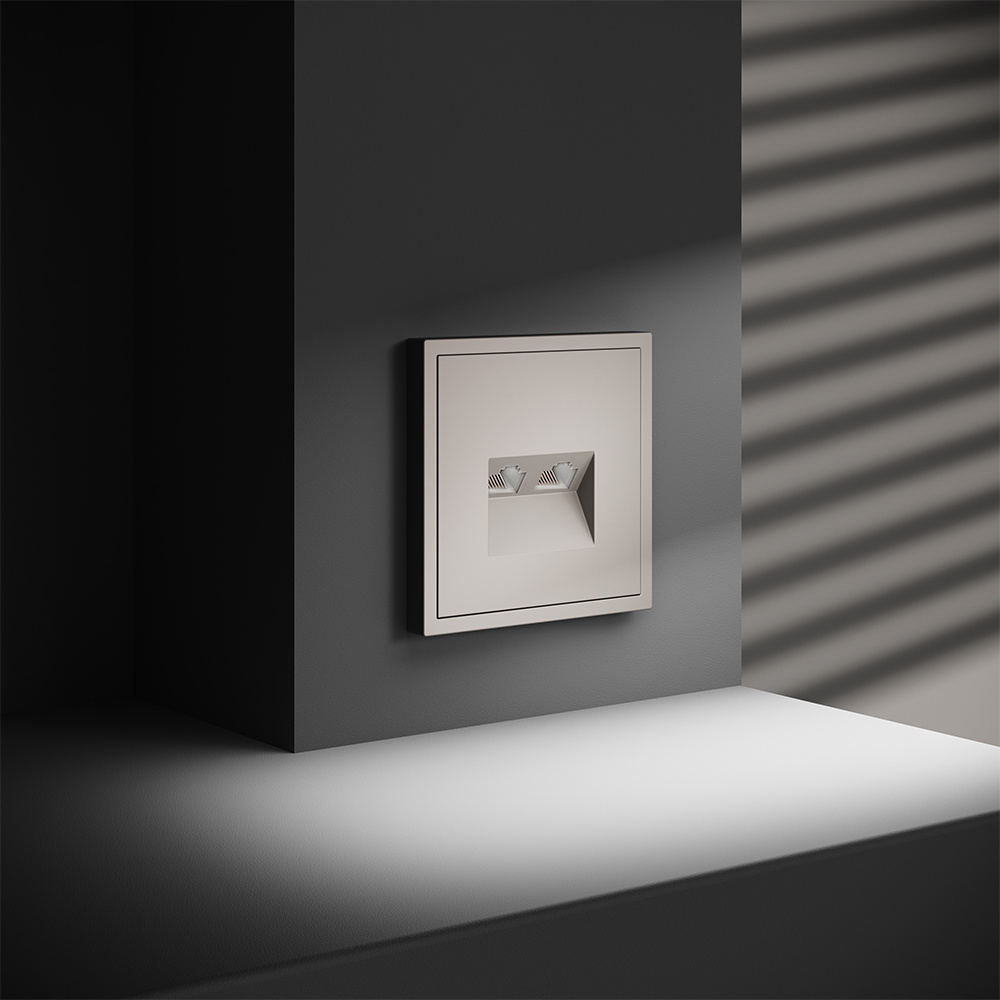 Накладка для розетки компьютерной двойной RJ45+RJ45 кат.6, S70 (кашемир)