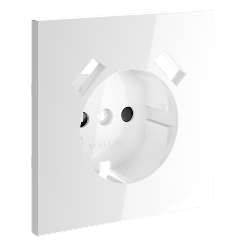 Купить Накладка для розетки с заземлением и защитными шторками, с USB A+A, S70 (белый глянцевый)