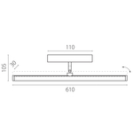 209637 Светильник линейный поворотный 48V д/трека UNO LED 12W 700LM 120G БЕЛЫЙ МАТОВЫЙ 3000K
