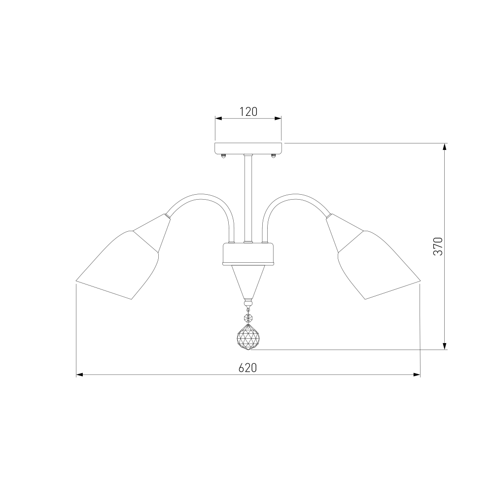 Потолочная люстра со стеклянными плафонами 30149/5 золото