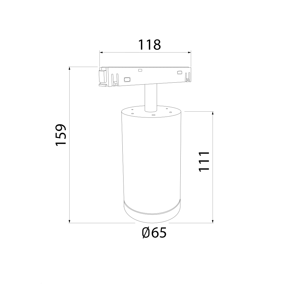 Slim Magnetic R06 Трековый светильник 10W 4200K Ringe черный/серебро 85506/01 85506/01