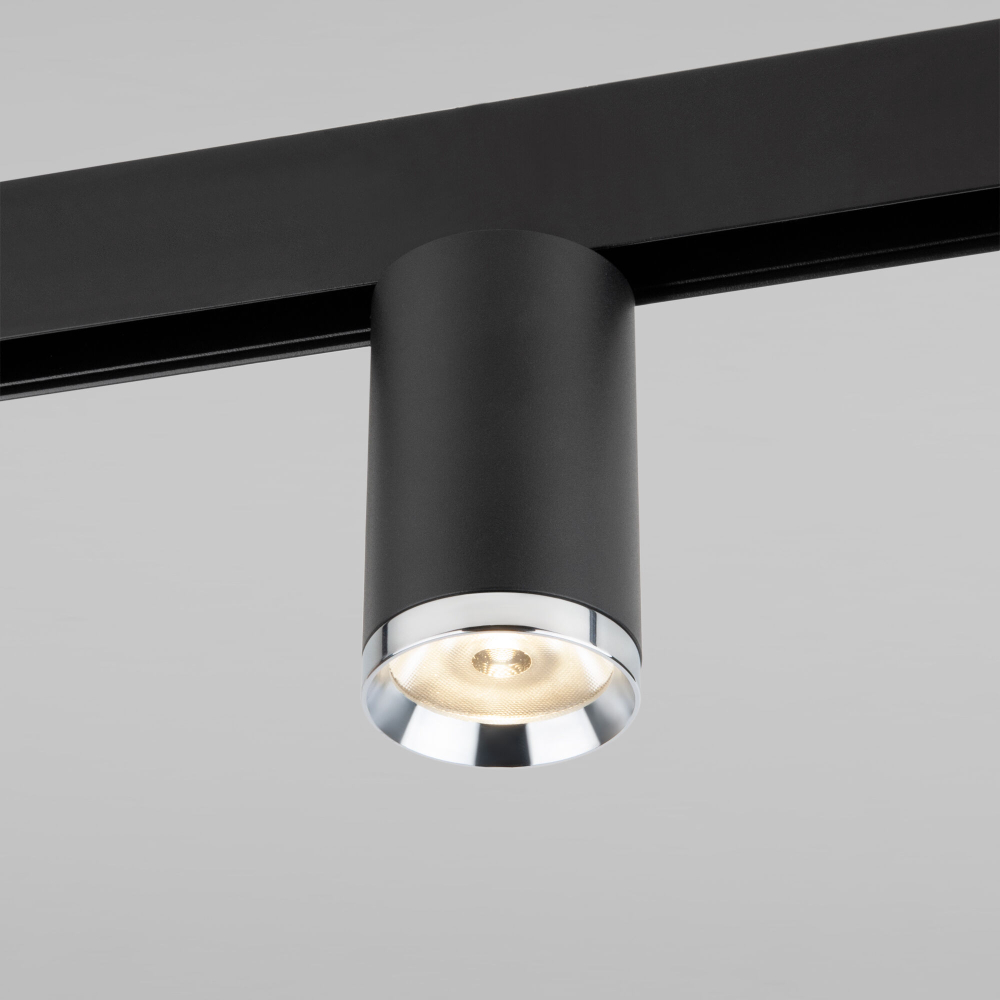 Slim Magnetic R06 Трековый светильник 10W 4200K Ringe черный/серебро 85506/01 85506/01