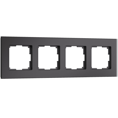 Купить Рамка из стекла на 4 поста Senso черный soft-touch W0043108