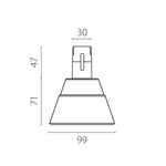 210947 Светильник 48V (D85) DUE HERMES 6W 645LM 50G ЧЕРНЫЙ 4000K