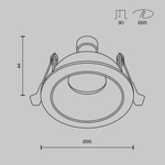 Встраиваемый светильник Technical DL126-GU10-B
