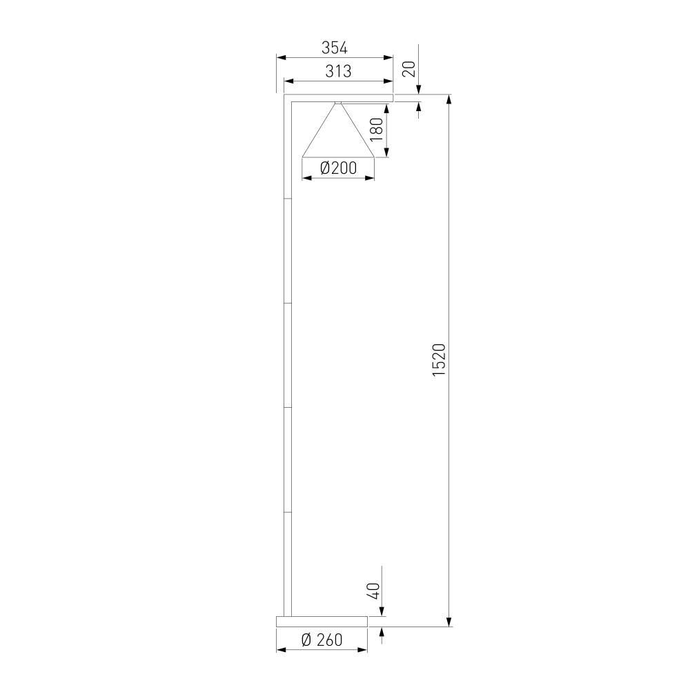 Светильник светодиодный напольный уличный Bevel 90317/1 черный