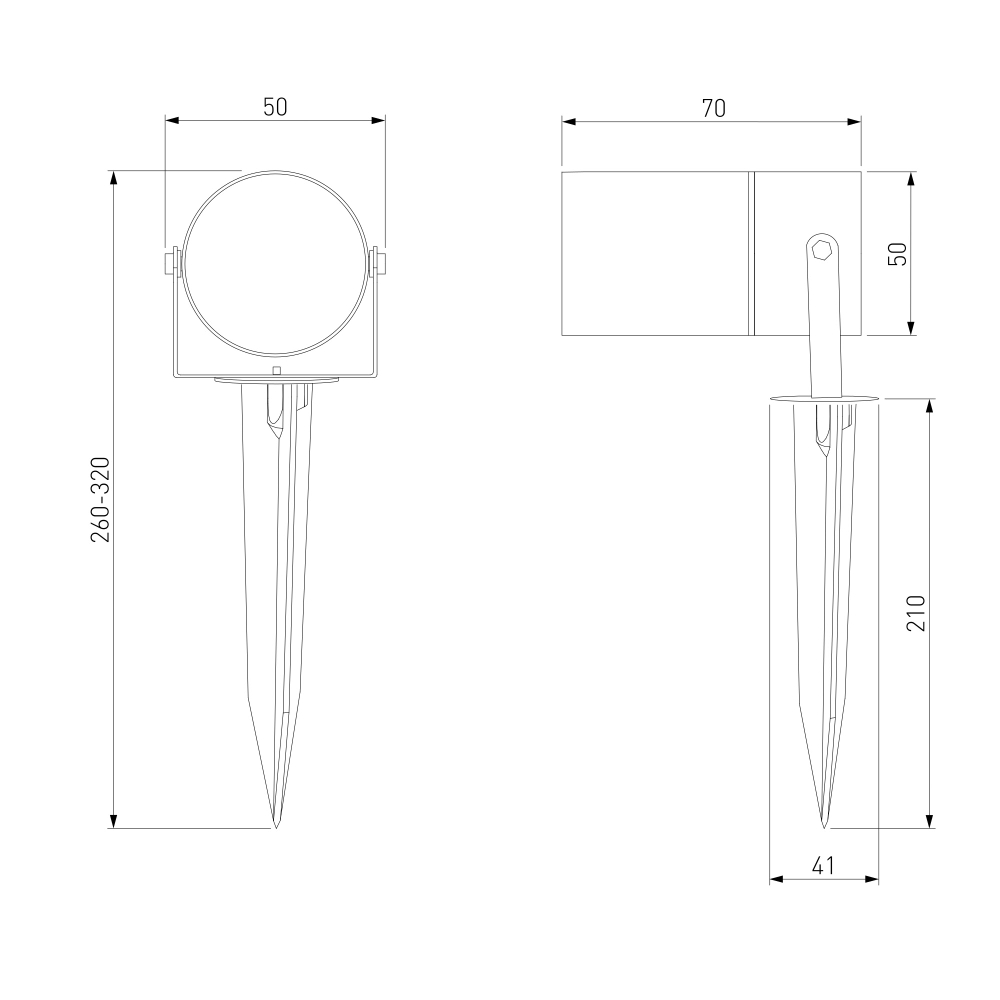 Грунтовый светильник Elektrostandard Landscape LED 3000K 5W IP54 043 FL LED черный