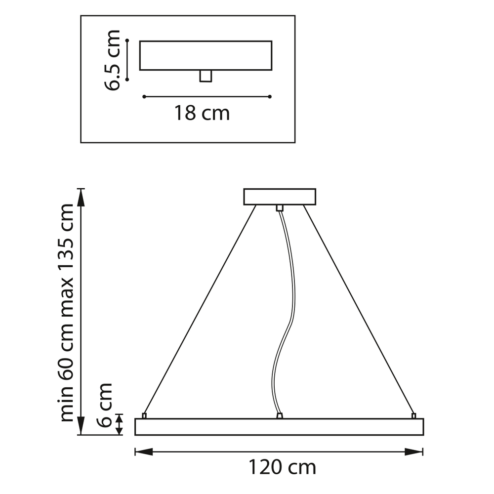 748057 Люстра SATURNO LED 75W 5800LM 70G ЧЕРНЫЙ 3000-6000K