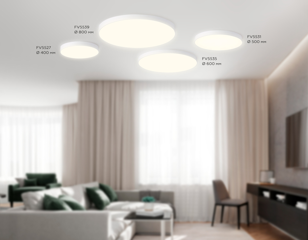 FV5531 WH белый LED 60W 3000K D500*58 (Без ПДУ)