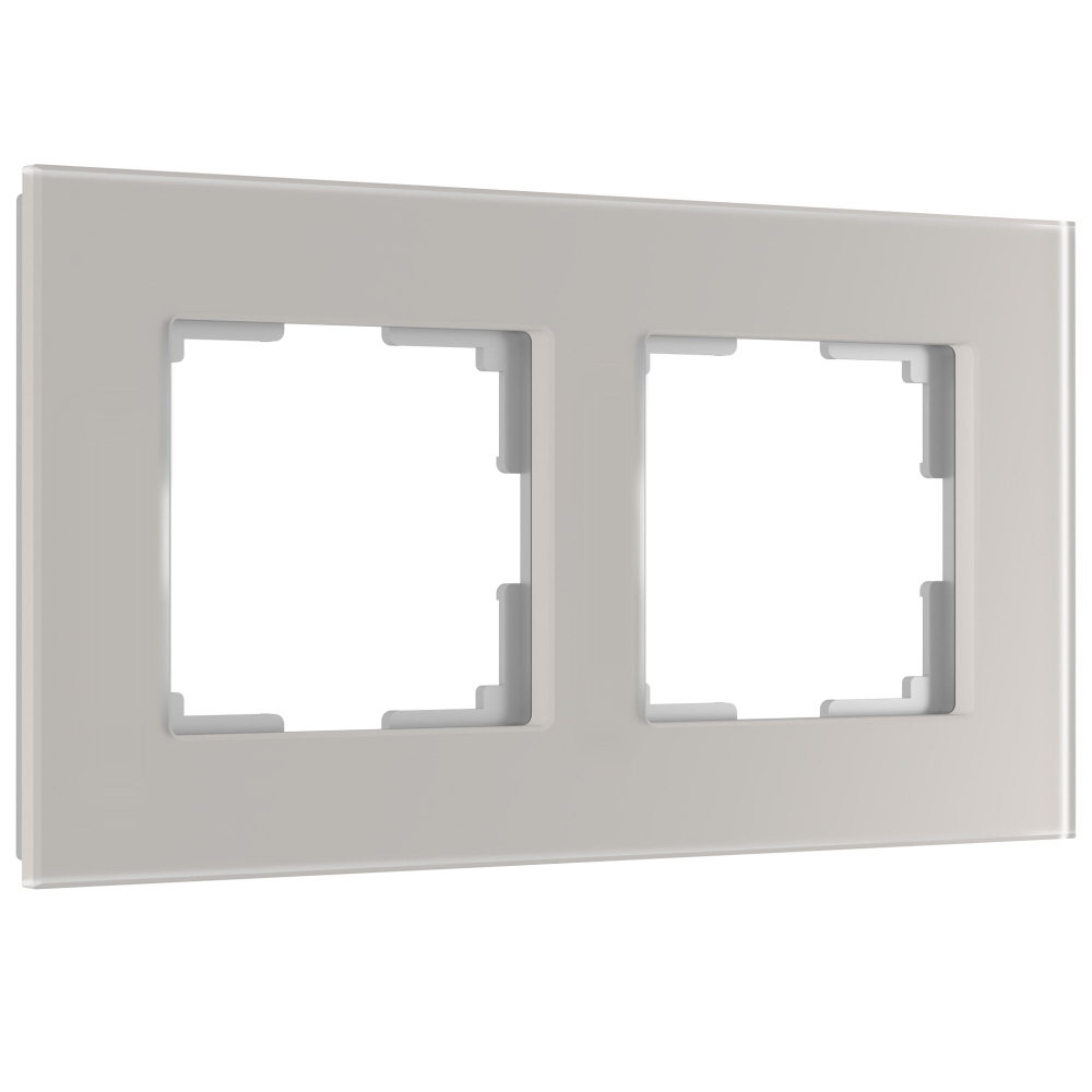 Рамка из стекла на 2 поста Senso дымчатый soft-touch W0023117